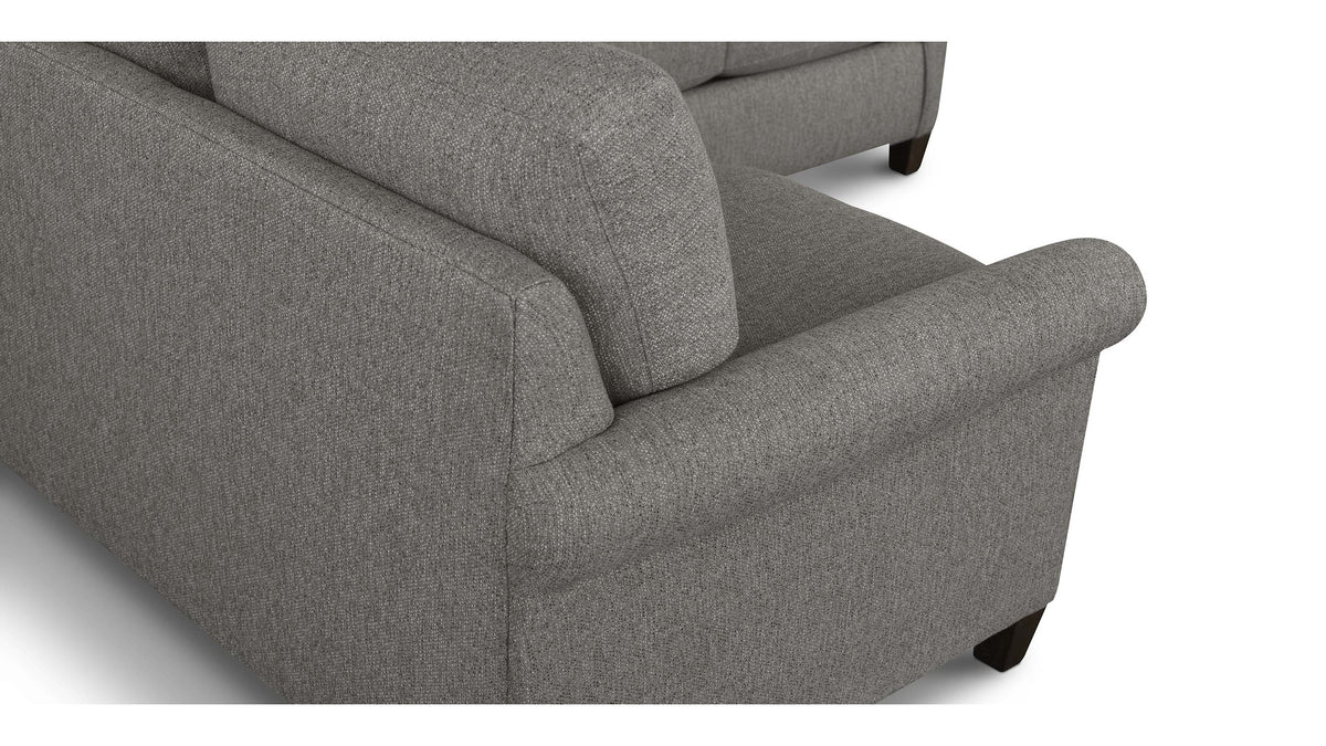 Spencer Roll Arm L-Shaped Sectional