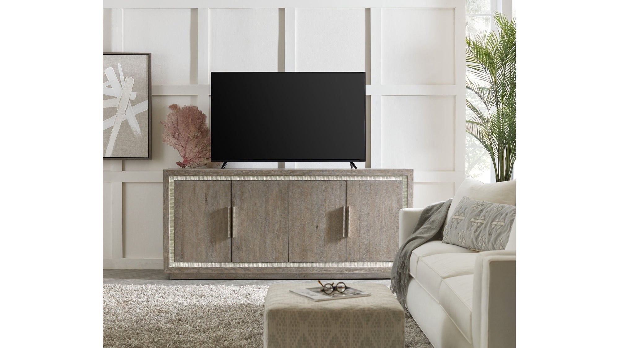 Serenity - Tulum Media Storage Cabinet - Gray