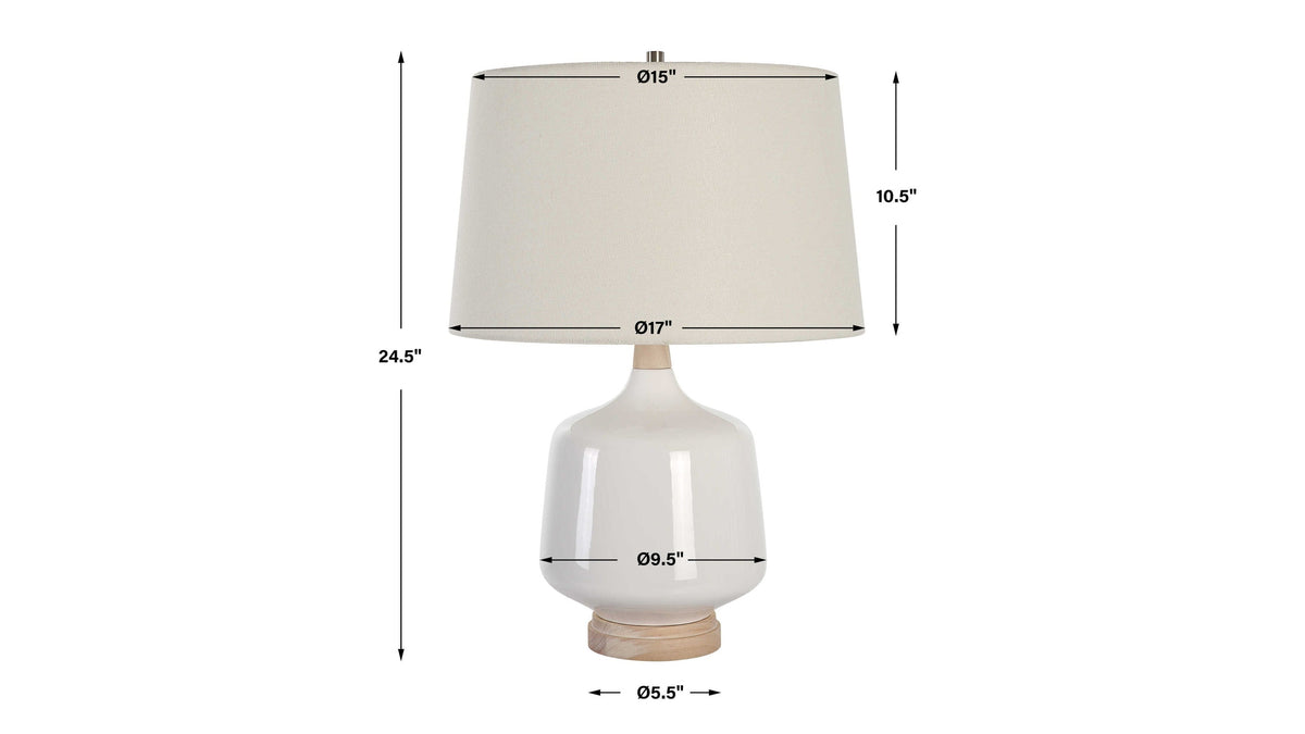 Opal - Table Lamp - Gloss White