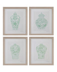 Mint Vases II Framed Print - Green / Beige