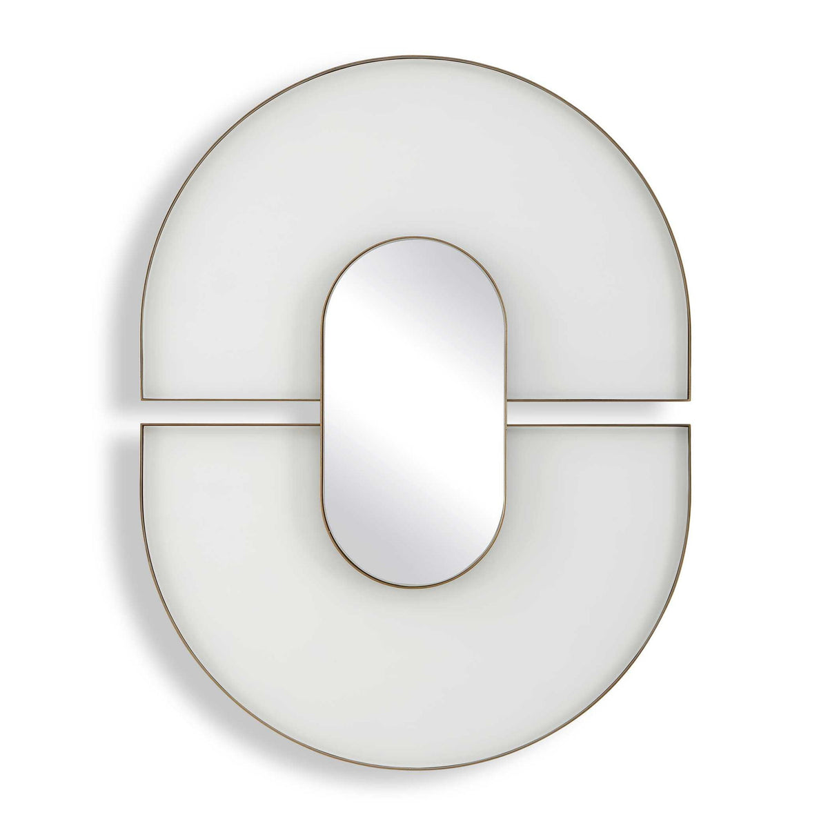 Encase - Modern Oval Mirror - White