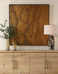 Burn - Hand Painted Canvas - Brown / Woodtone
