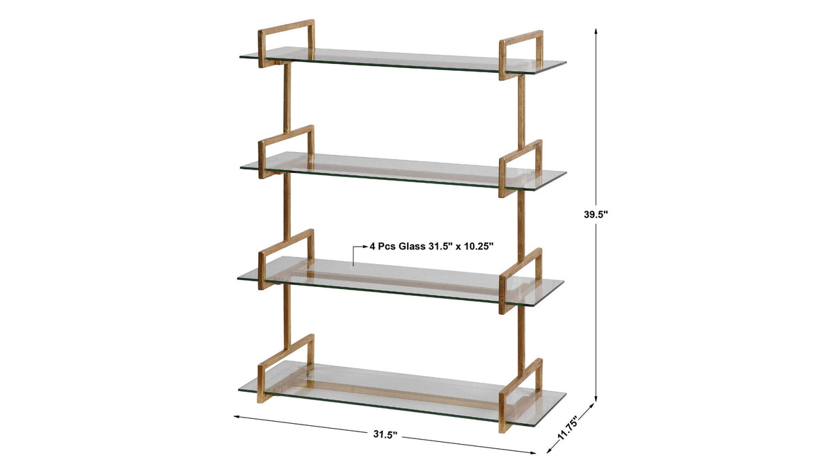 Auley - Wall Shelf - Gold