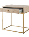 Pembrook - Side Table - Light Washed / Brass