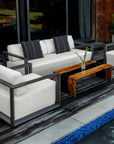 Remsen - Outdoor Sofa - Black / Oyster