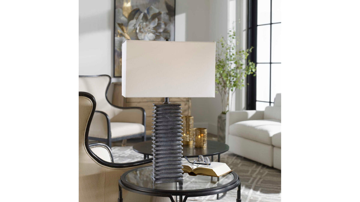 Sanderson - Metallic Table Lamp - Charcoal