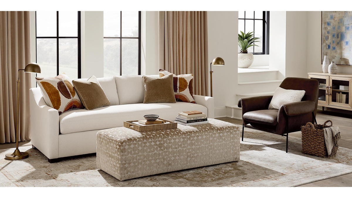 Oliver Slope Arm Bench Sofa