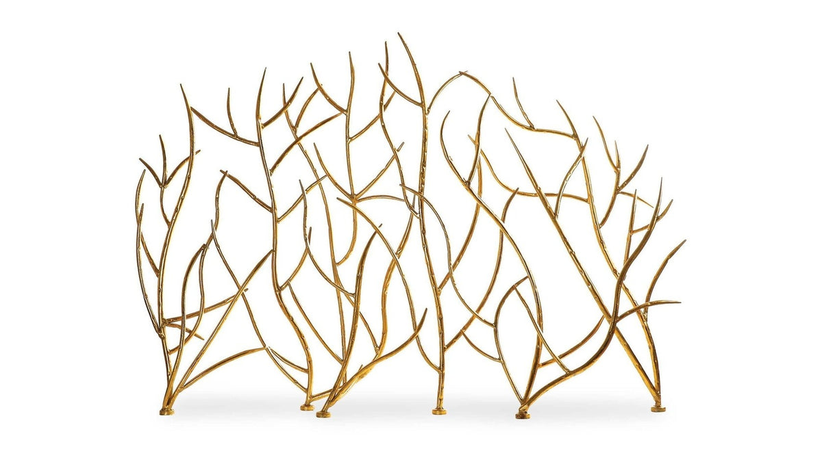Gold Branches - Decorative Fireplace Screen - Gold