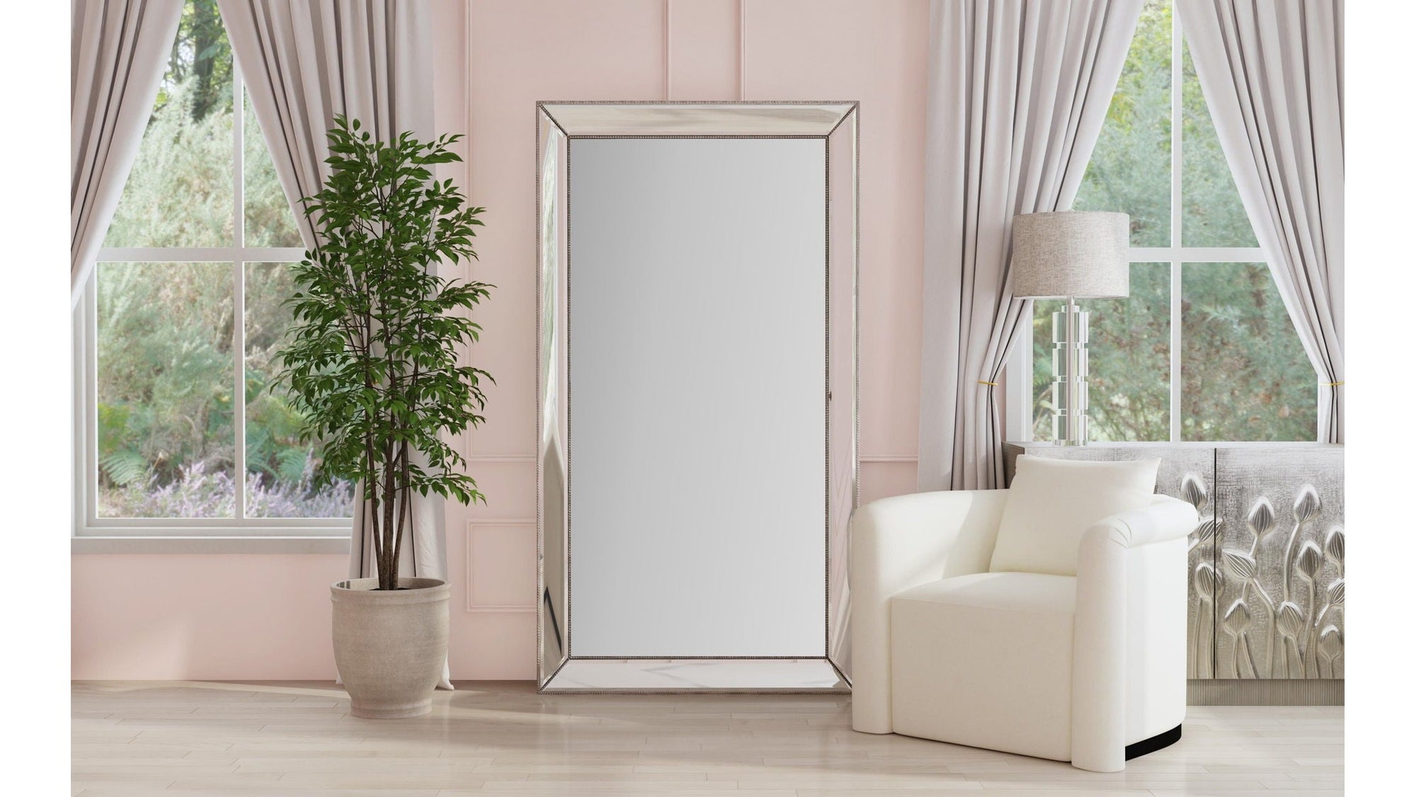 Ashley - Floor Mirror - White
