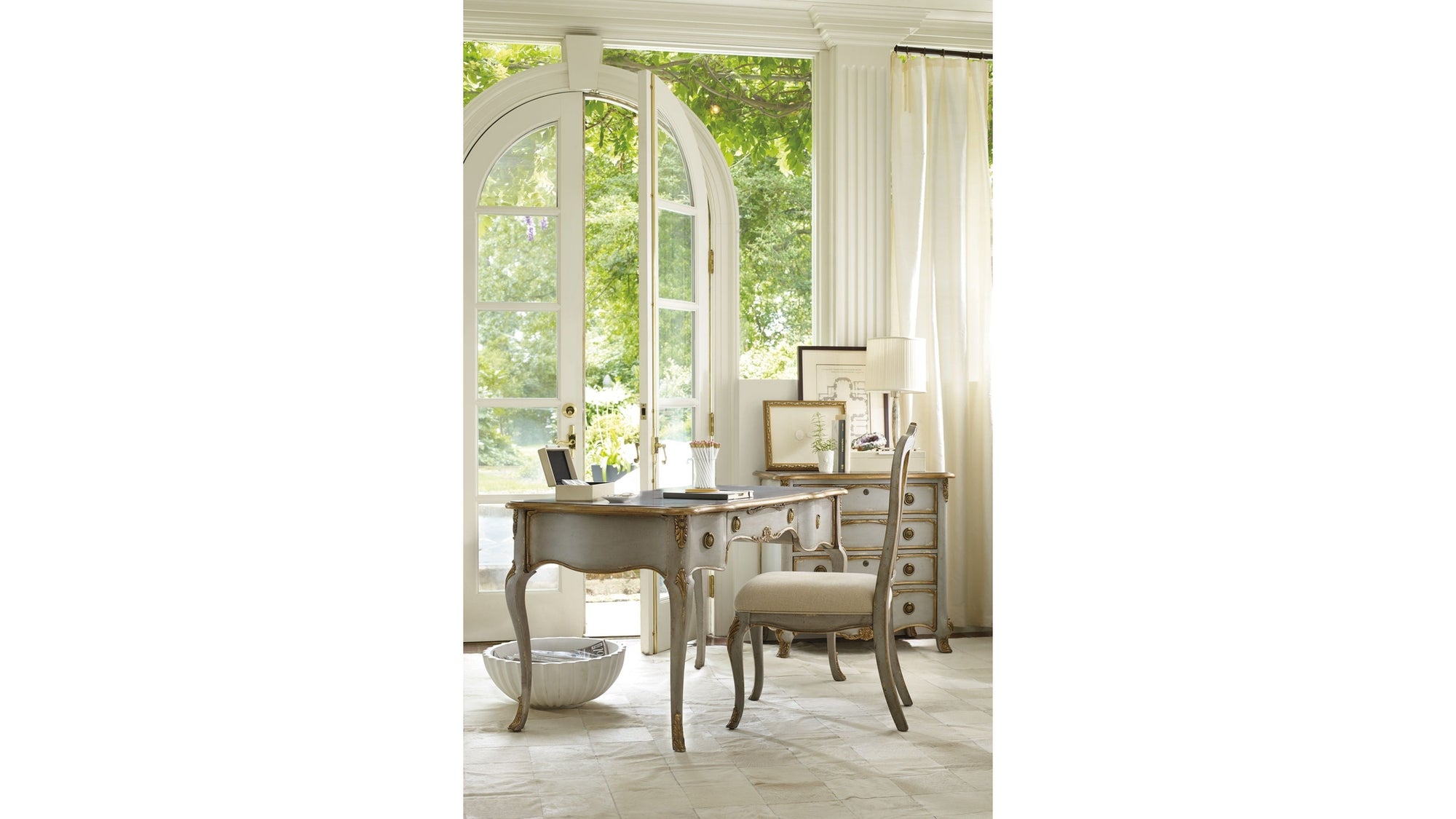 Writing Desk 54" - Pearl Silver