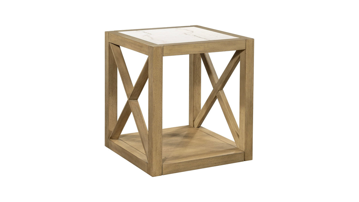 Holden - Square End Table - Rustic Blonde