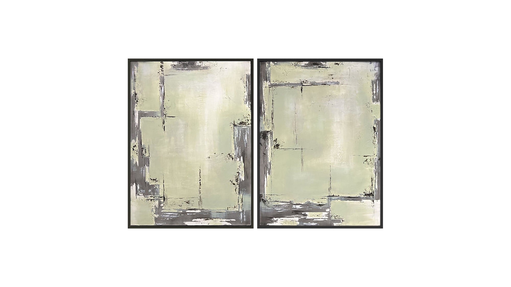 Framed Canvas Sherwood Gates Set of 2 - Black