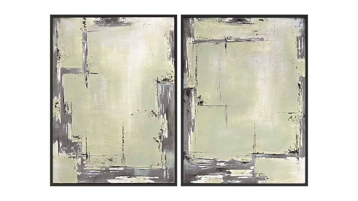 Framed Canvas Sherwood Gates Set of 2 - Black