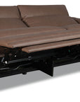MS - Simone ZG 2 over 2 Power Sofa With Power Headrest and BT speaker - Brown