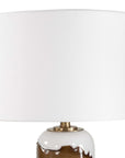 Ararat - Swirl Table Lamp - Brown / White