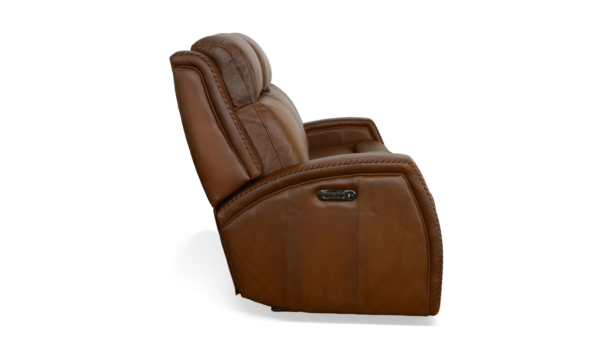 Mustang - Power Sofa With Power Headrest - Rust