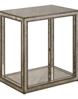 Julie - Mirrored End Table - Silver