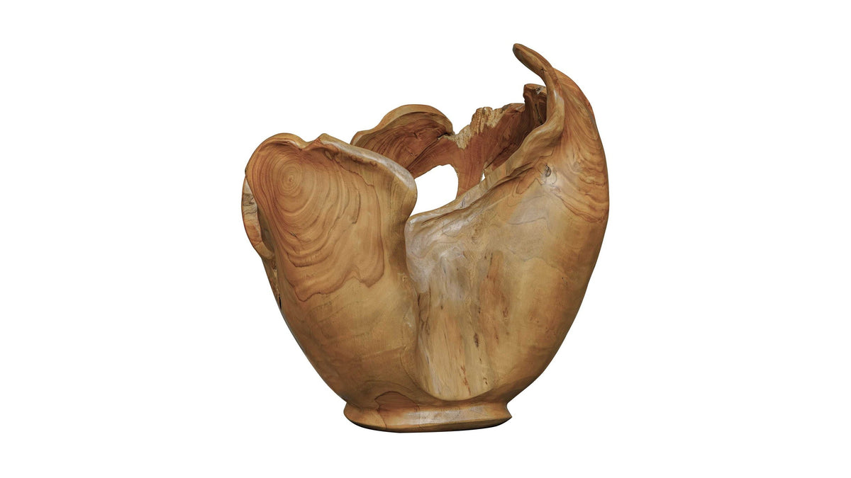 Arbor - Crest Indoor-Outdoor Teak Bowl - Woodtone