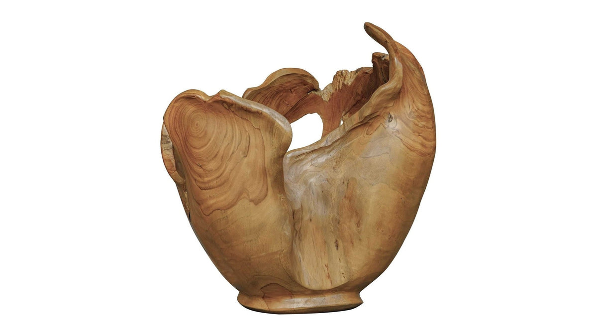 Arbor - Crest Indoor-Outdoor Teak Bowl - Woodtone