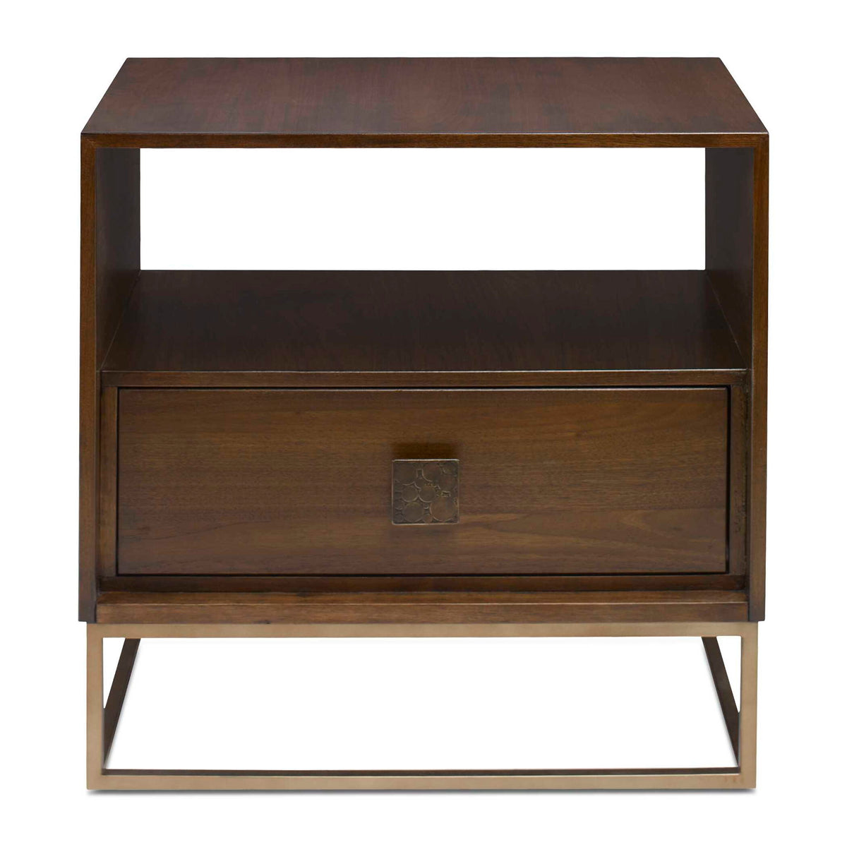 Bexley - Walnut Side Table - Dark Brown