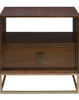 Bexley - Walnut Side Table - Dark Brown
