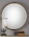 Finnick - Iron Coil Round Mirror - Gold