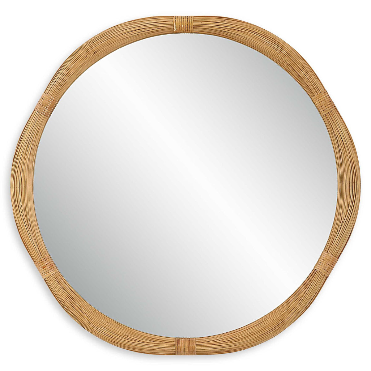 Salina - Round Bamboo Mirror