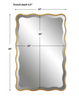 Aneta - Scalloped Mirror - Gold