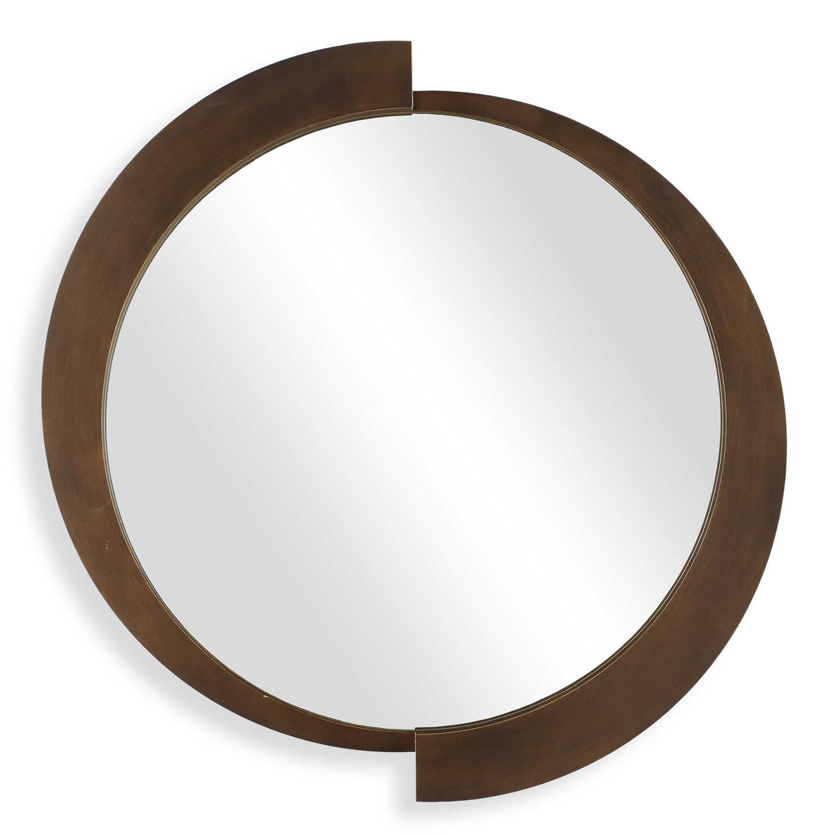Reverse - Round Mirror - Dark Brown