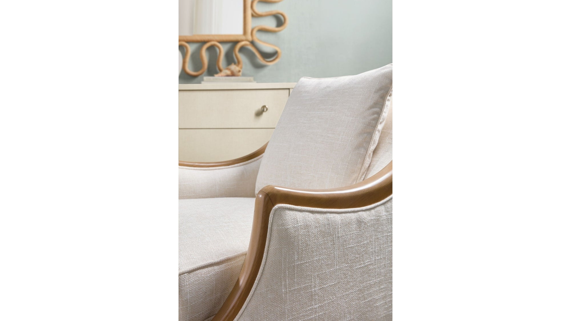 Archives - Raffia Three-Drawer Chest - Beige
