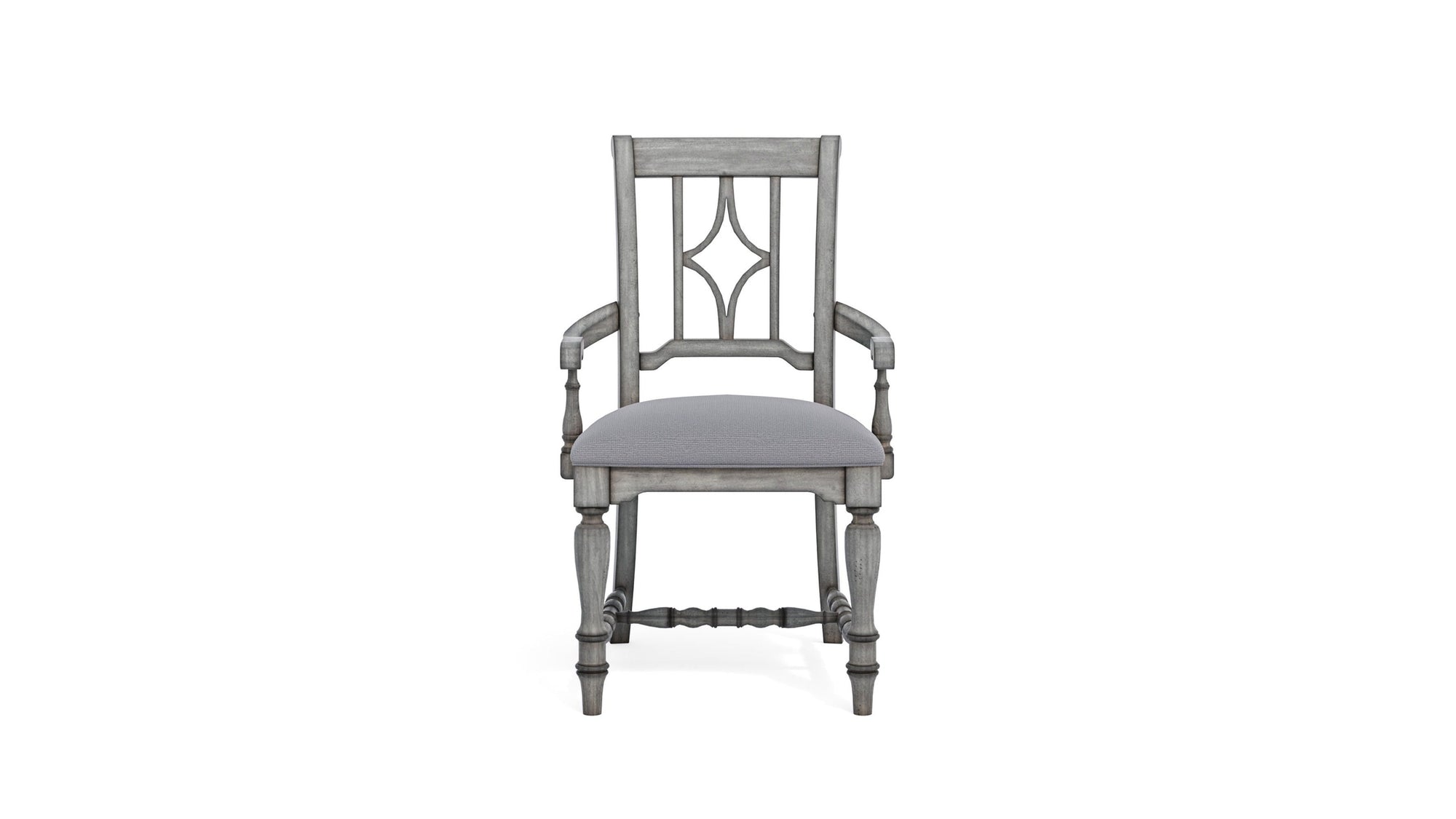 Plymouth - Upholstered Arm Dining Chair Set of 2 - Gray