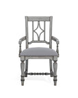 Plymouth - Upholstered Arm Dining Chair Set of 2 - Gray