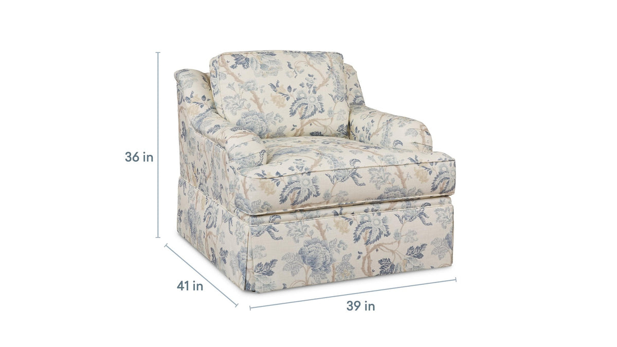 Stockten English Arm Skirted Chair