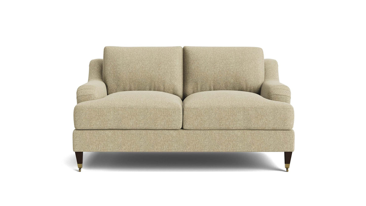Stockten English Arm Loveseat with Casters