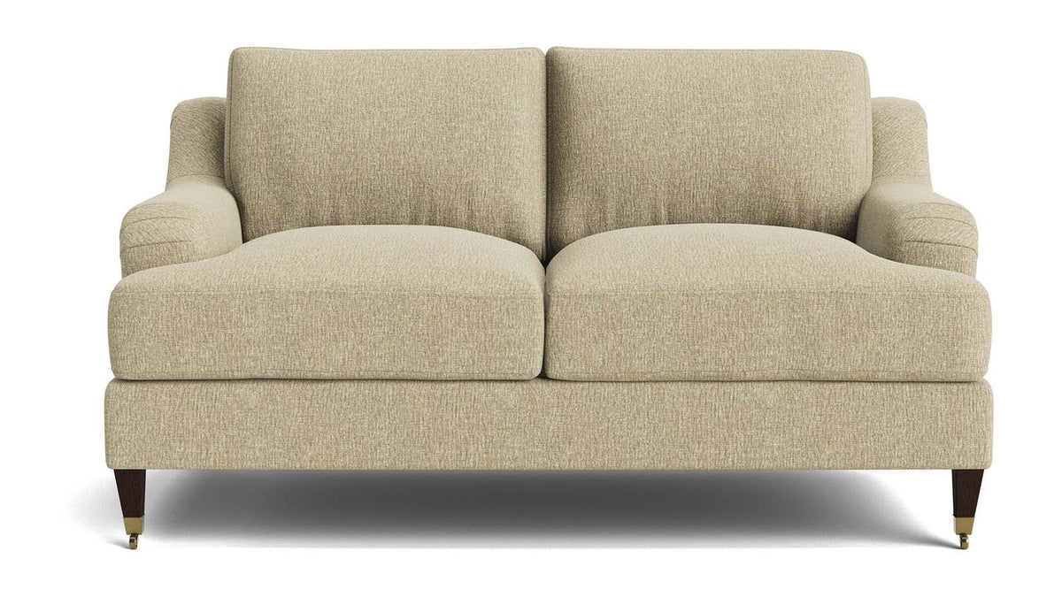 Stockten English Arm Loveseat with Casters