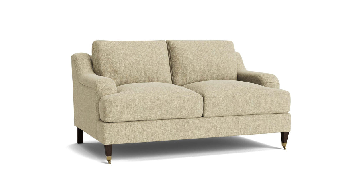 Stockten English Arm Loveseat with Casters