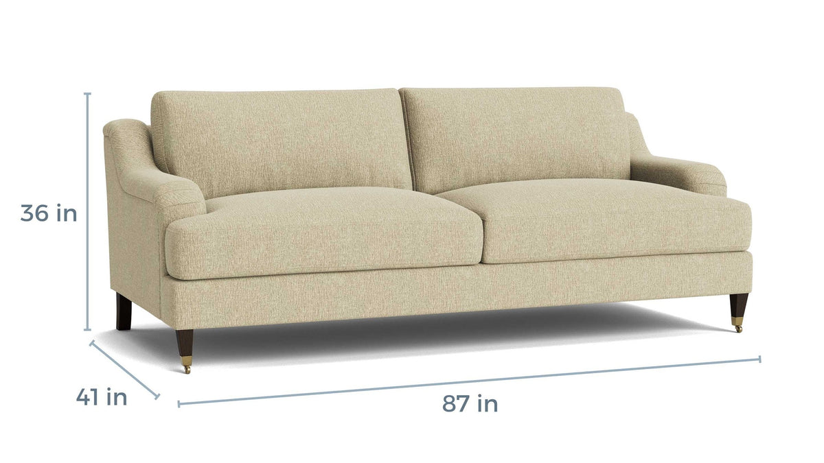 Stockten English Arm Sofa with Casters