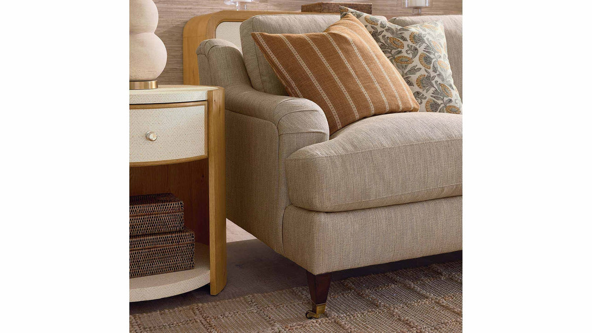 Stockten English Arm L-Shape Sectional with Casters