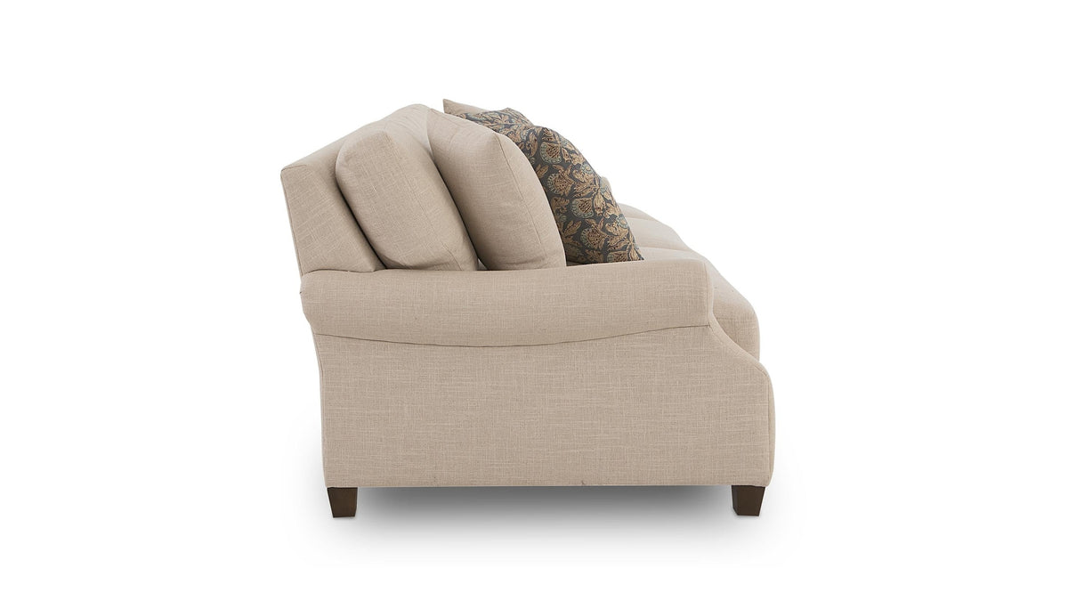 Audrey Roll Arm Sofa with Accent Pillows