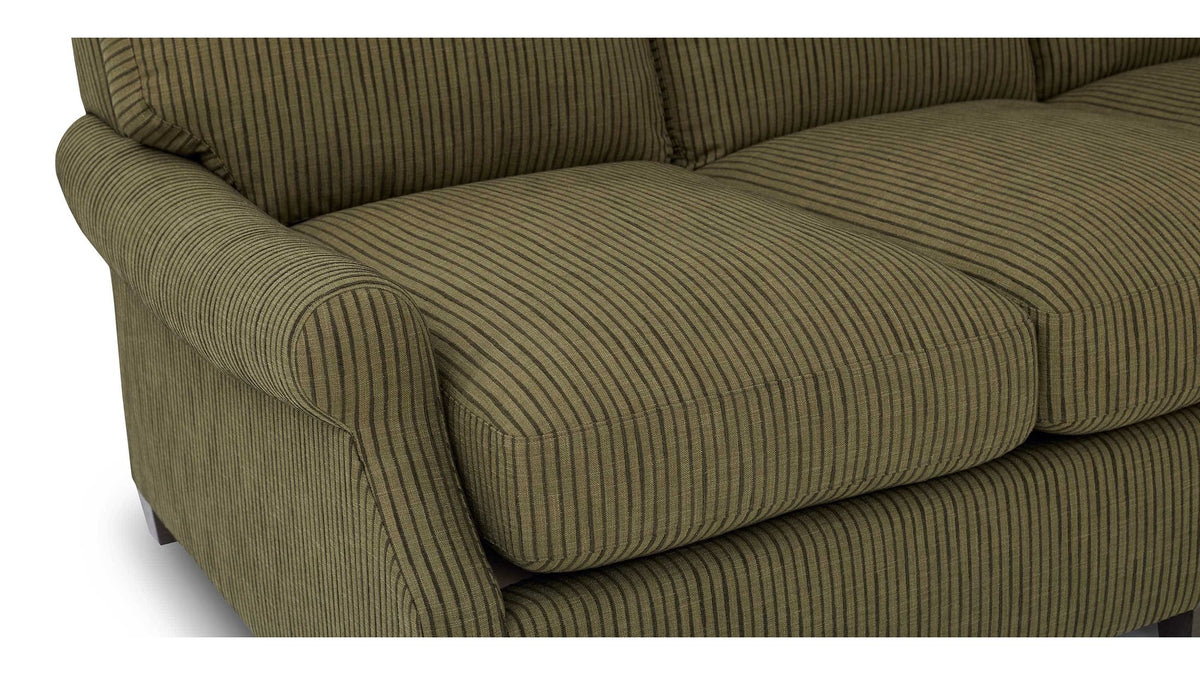 Audrey Roll Arm Sectional with Accent Pillows