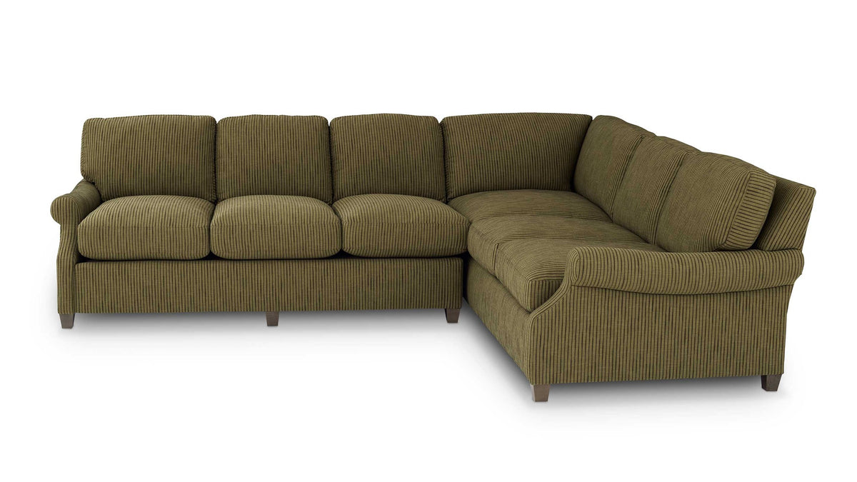 Audrey Roll Arm Sectional with Accent Pillows