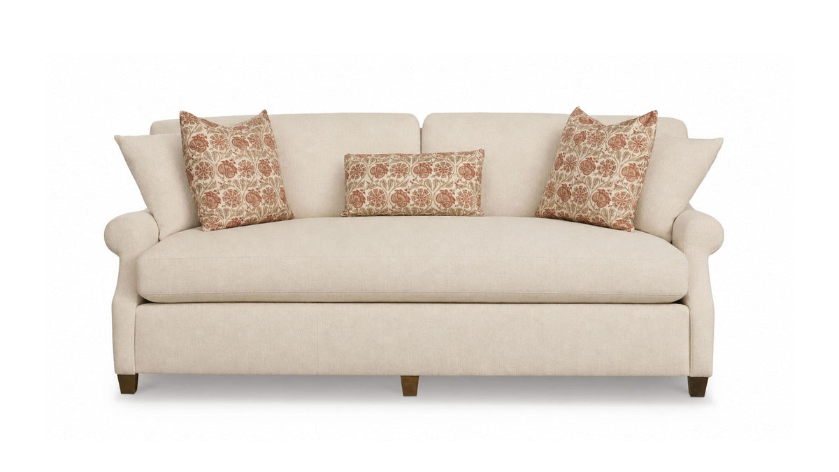 Audrey Roll Arm Sofa with Accent Pillows