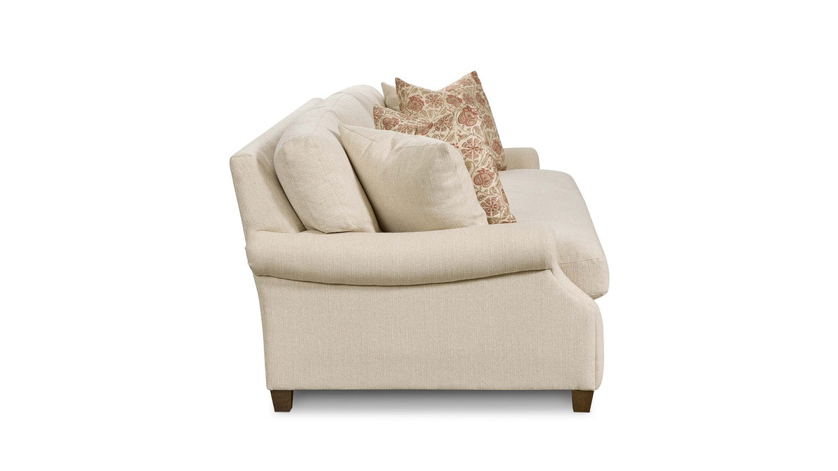 Audrey Roll Arm Sofa with Accent Pillows