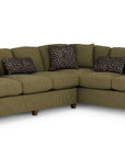 Audrey Roll Arm Sectional with Accent Pillows