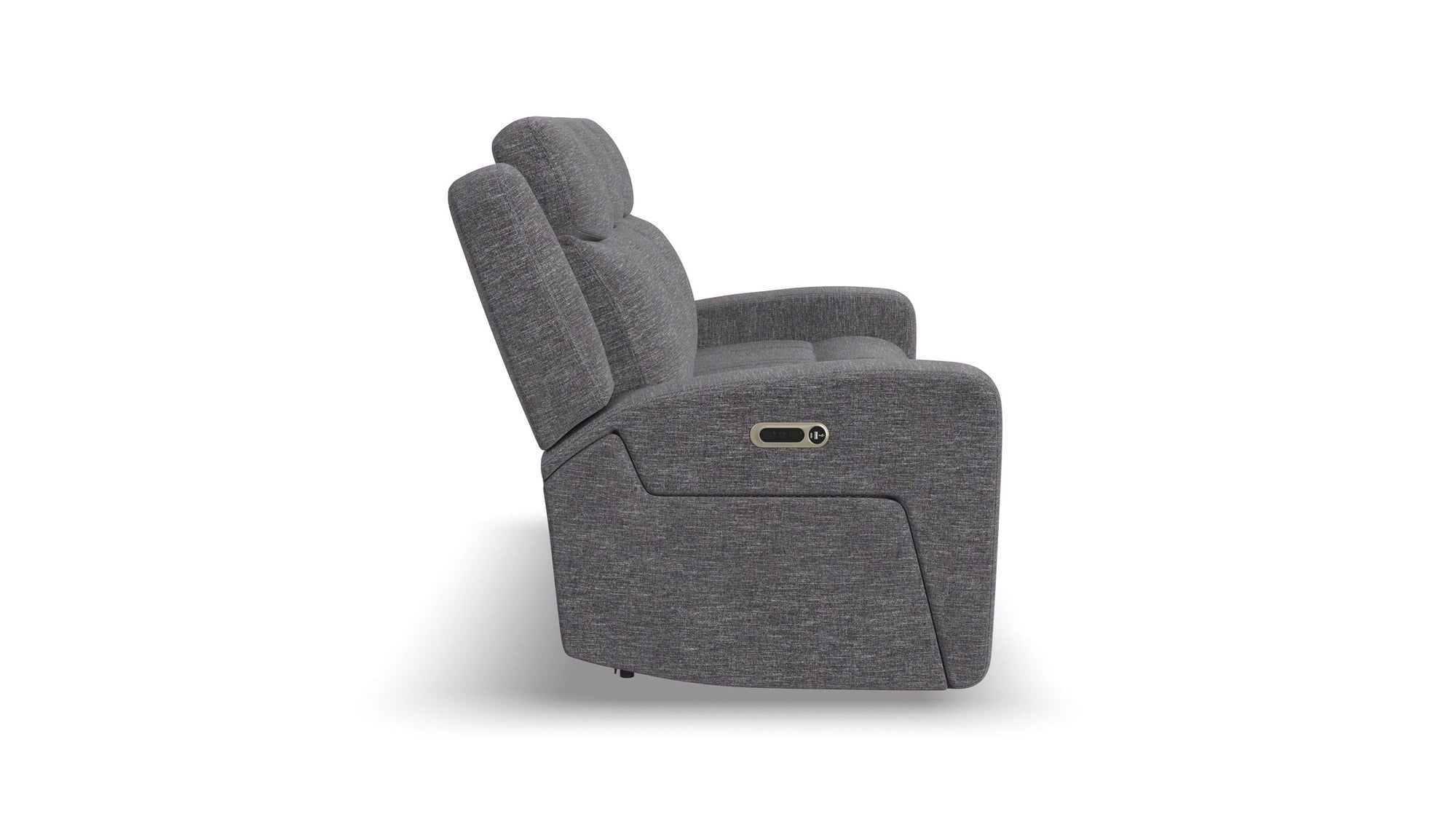 Ridge - Power Reclining Sofa With Power Headrests - Granite