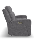Ridge - Power Reclining Sofa With Power Headrests - Granite