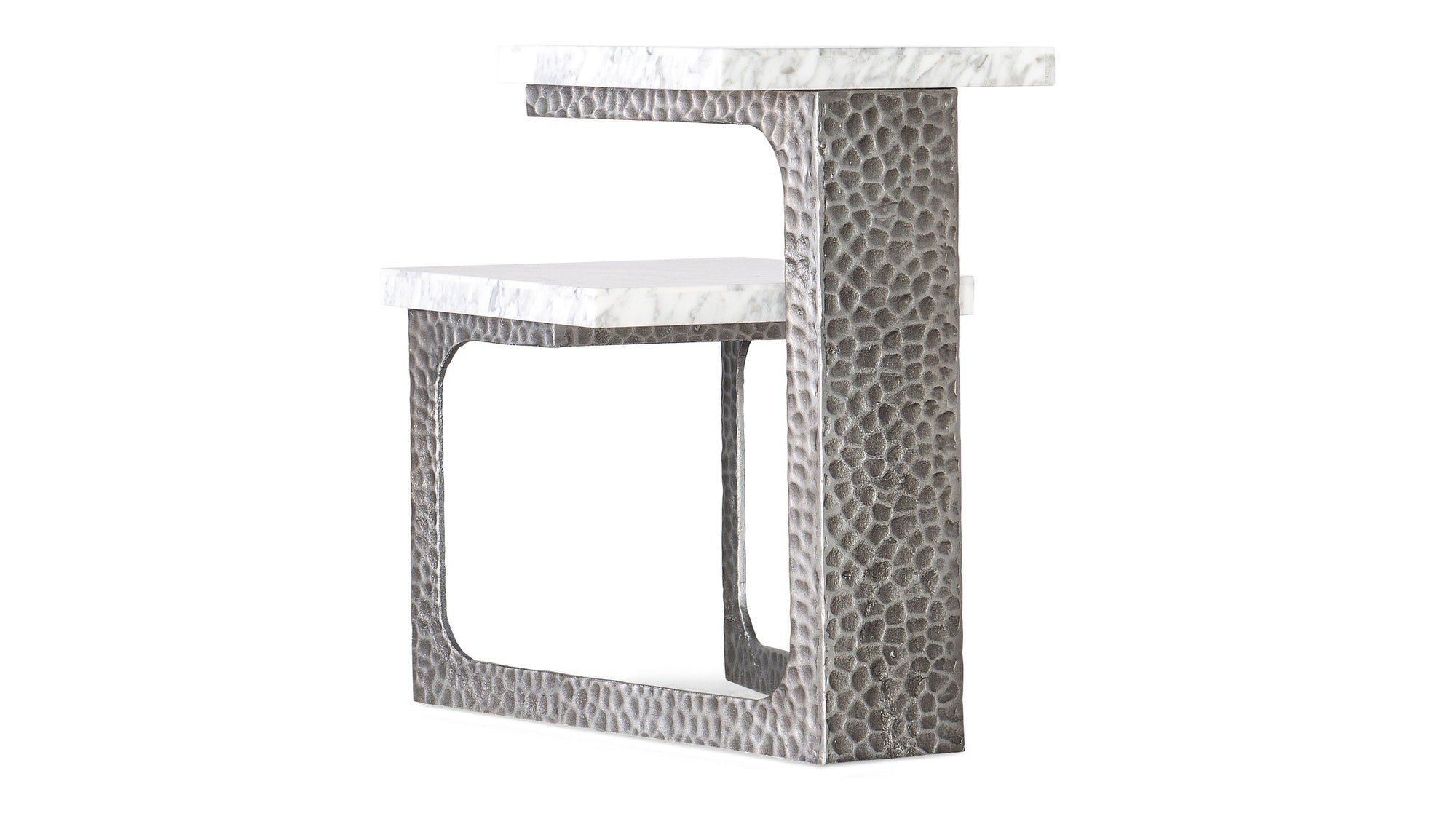 Melange - Georgie Side Table - Pearl Silver