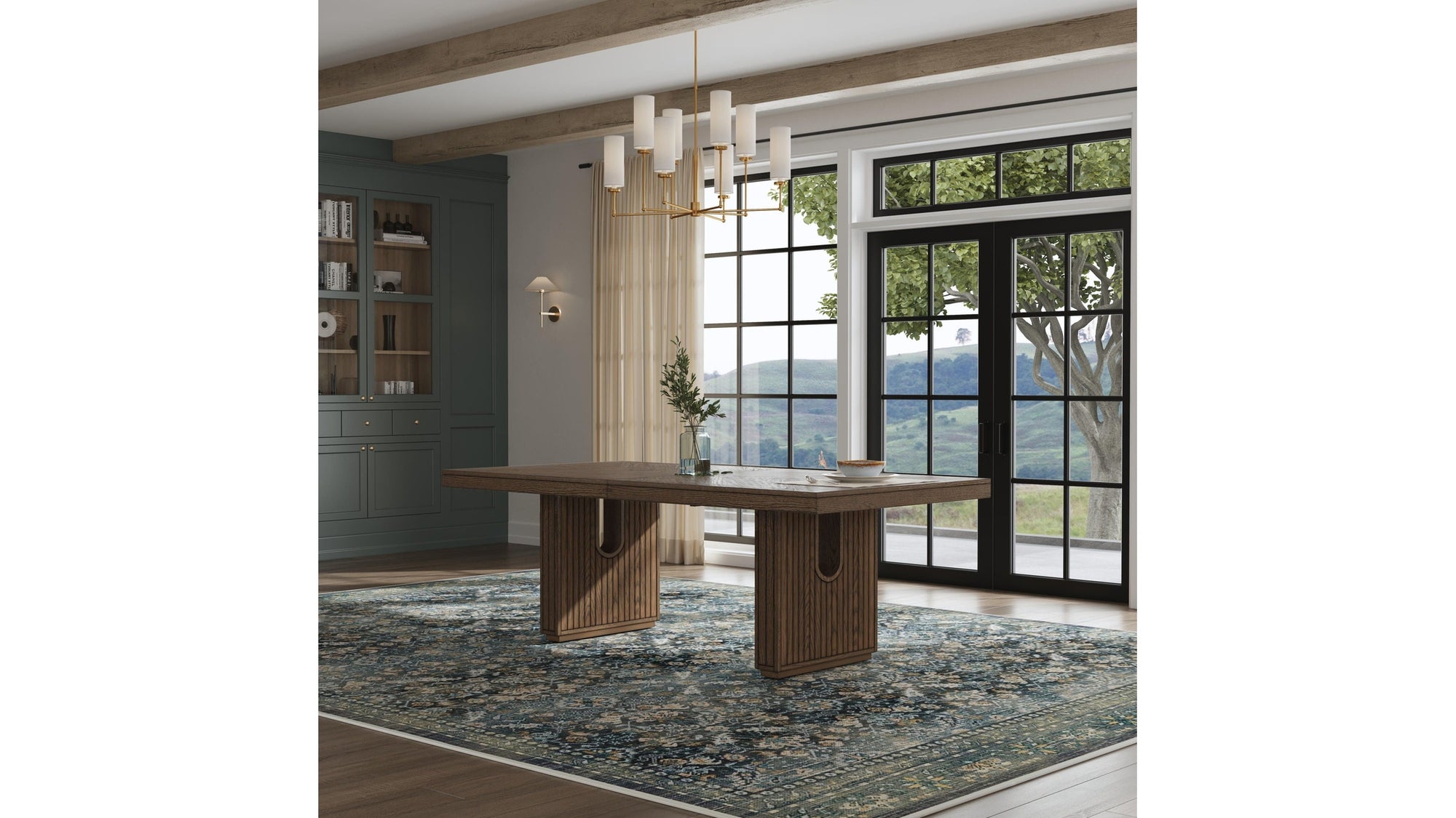 Athens - Rectangular Dining Table - Chocolate Brown