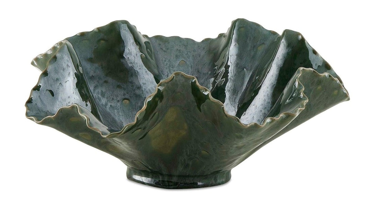Verdant Bloom - Outdoor Bowl - Emerald Green