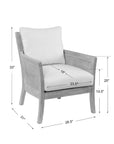 Encore - Natural Armchair - White
